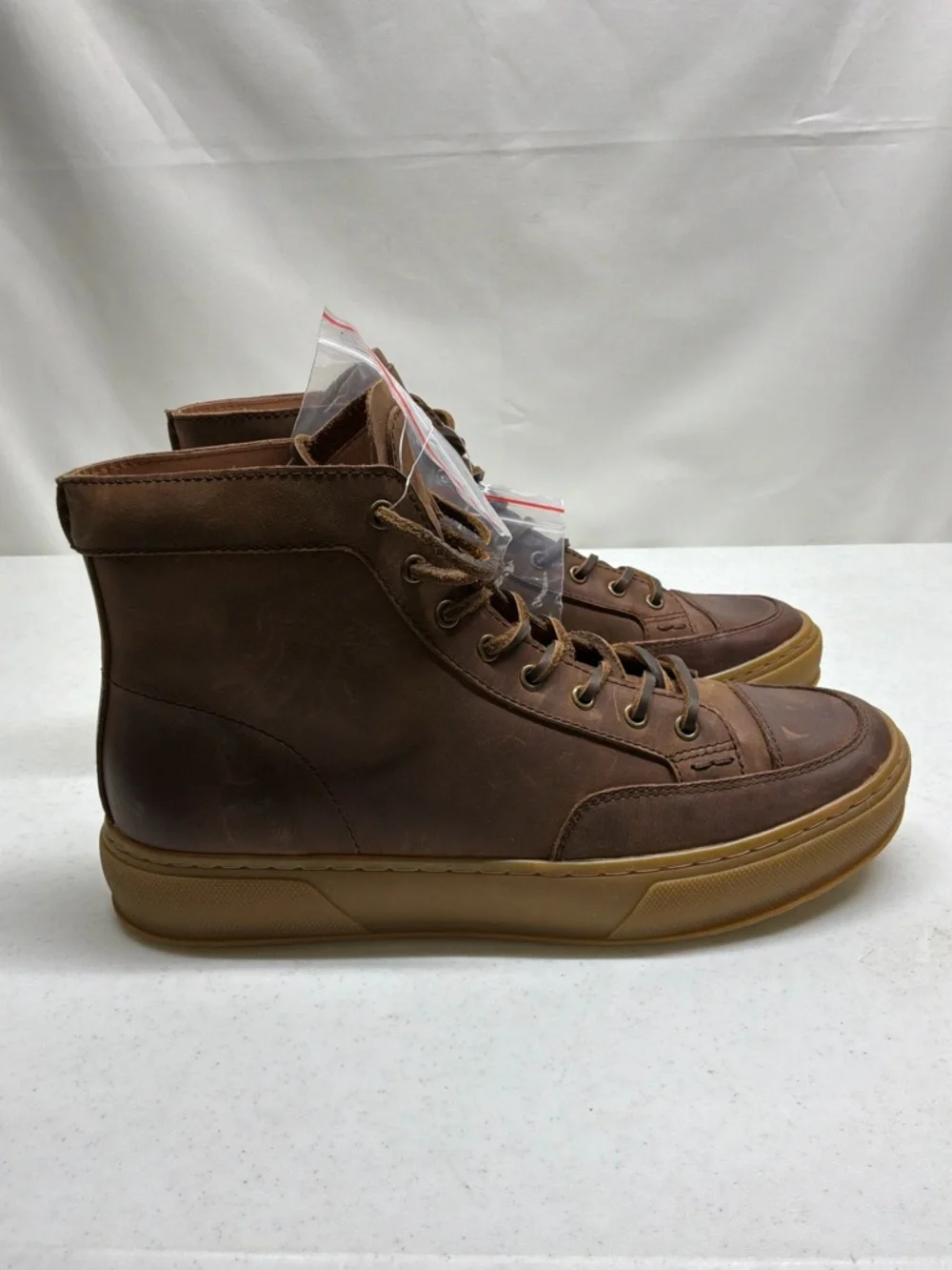 Frye Hoyt Mid Lace Brown Leather Sneakers Men's Size 9M NWOT